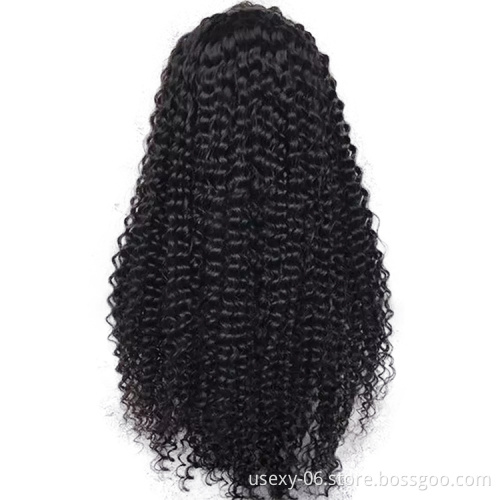 Wholesale 100% Brazilian Human Hair Hd Transparent Swiss Full Lace Wig,Curly Cuticle Aligned Lace Front Wig,360 Lace Frontal Wig